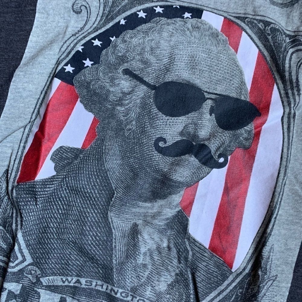 H&M Divided T-shirt cap sleeves dollar bill XS - Picture 2 of 6